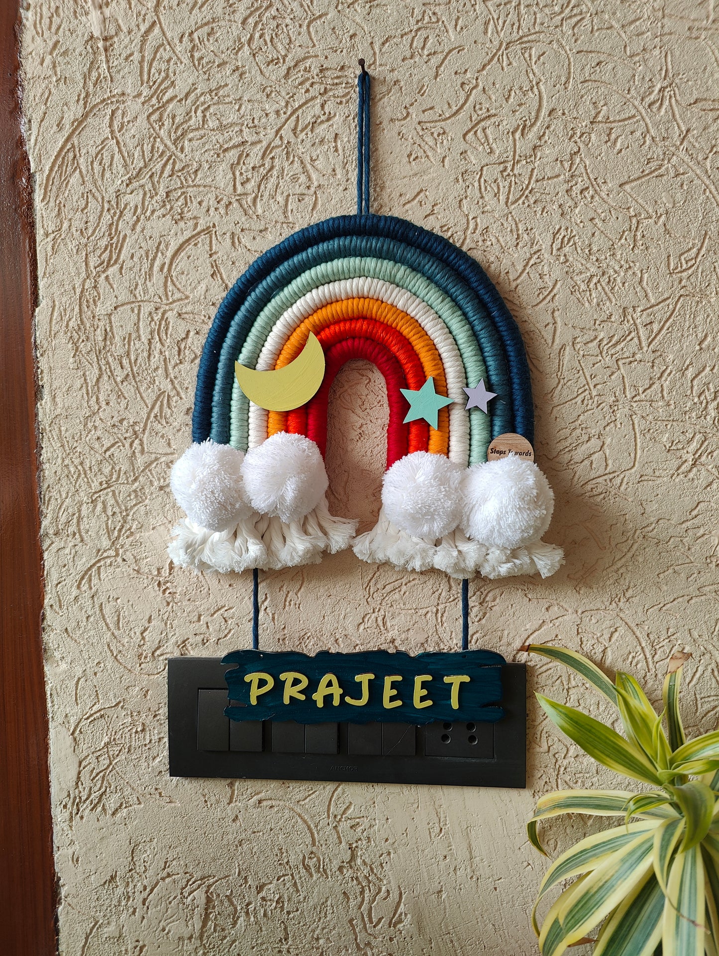 Macrame Nameboard - 7 Layer Rainbow