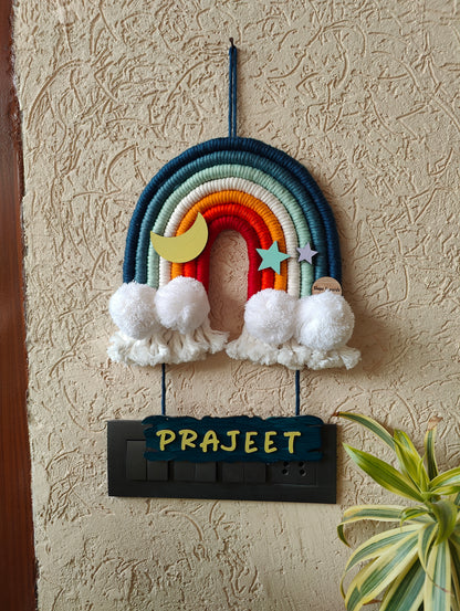 Macrame Nameboard - 7 Layer Rainbow