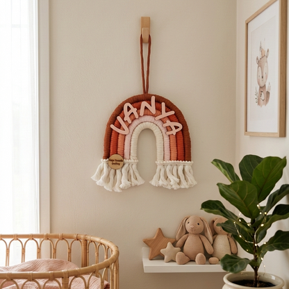Macrame Nameboard - 5 Layer Mini Rainbow