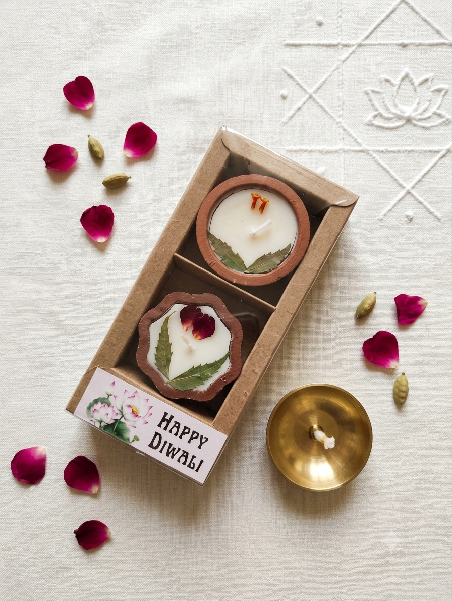Terracotta Diya Candle (Set of 2)