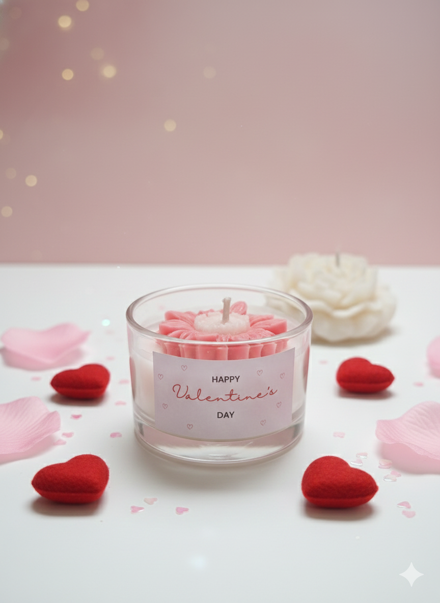 Happy Valentine's Day - Sunflower Jar Candle