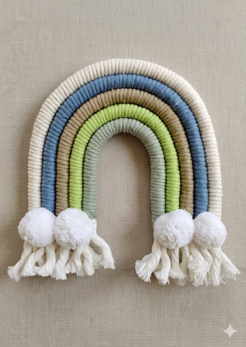 Macrame Nameboard - 5 Layer Mini Rainbow