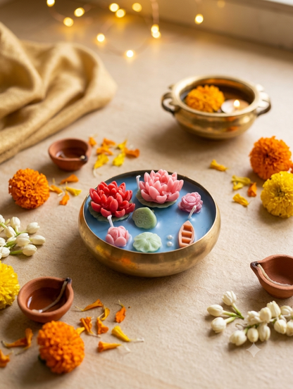 Shubha Urli Candle - Lotus Pond