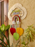 Handmade Macrame Kids Name Plate - Customizable Cloud Shape Coco Melon theme