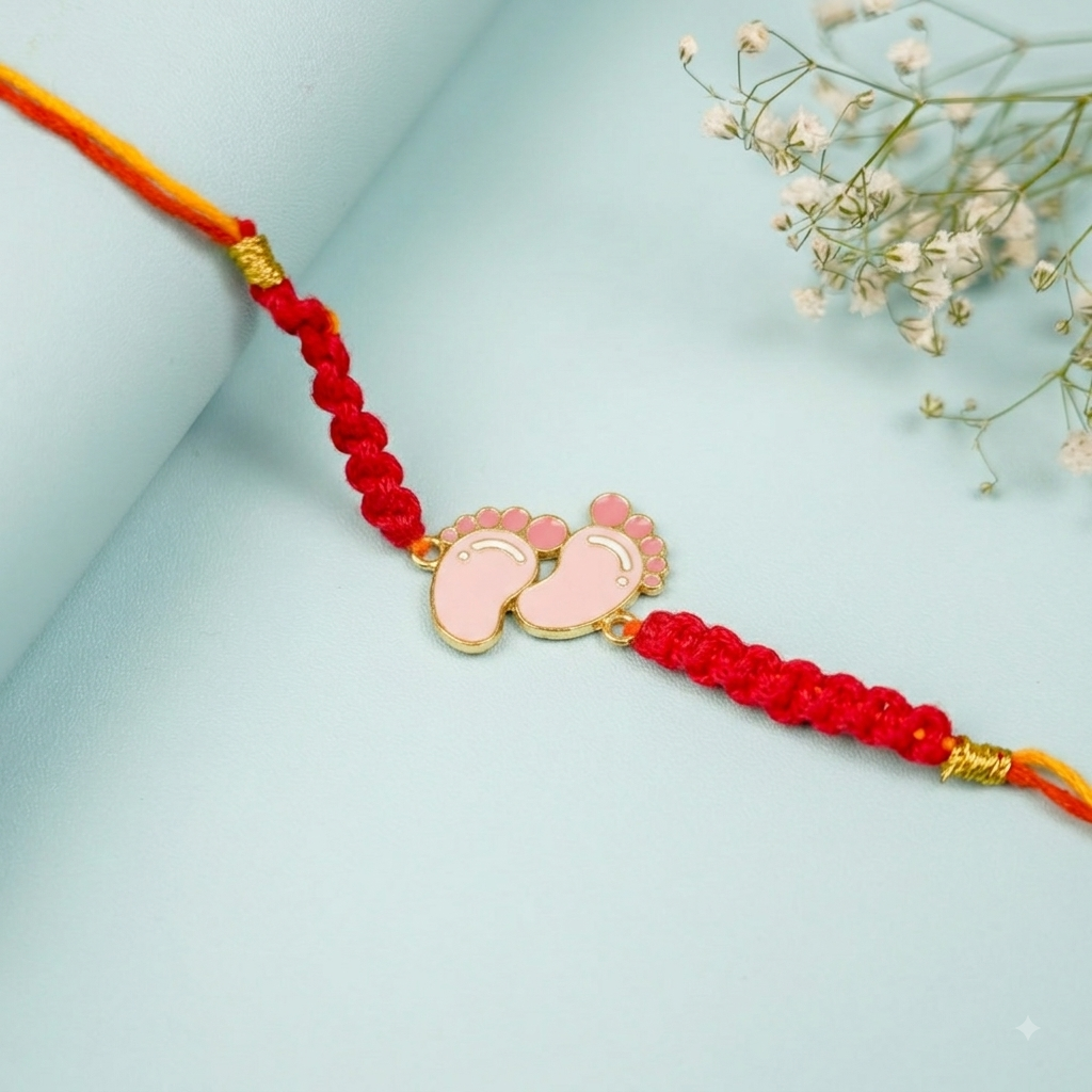 Footstep Macrame Rakhi (for Expecting moms or New Borns)