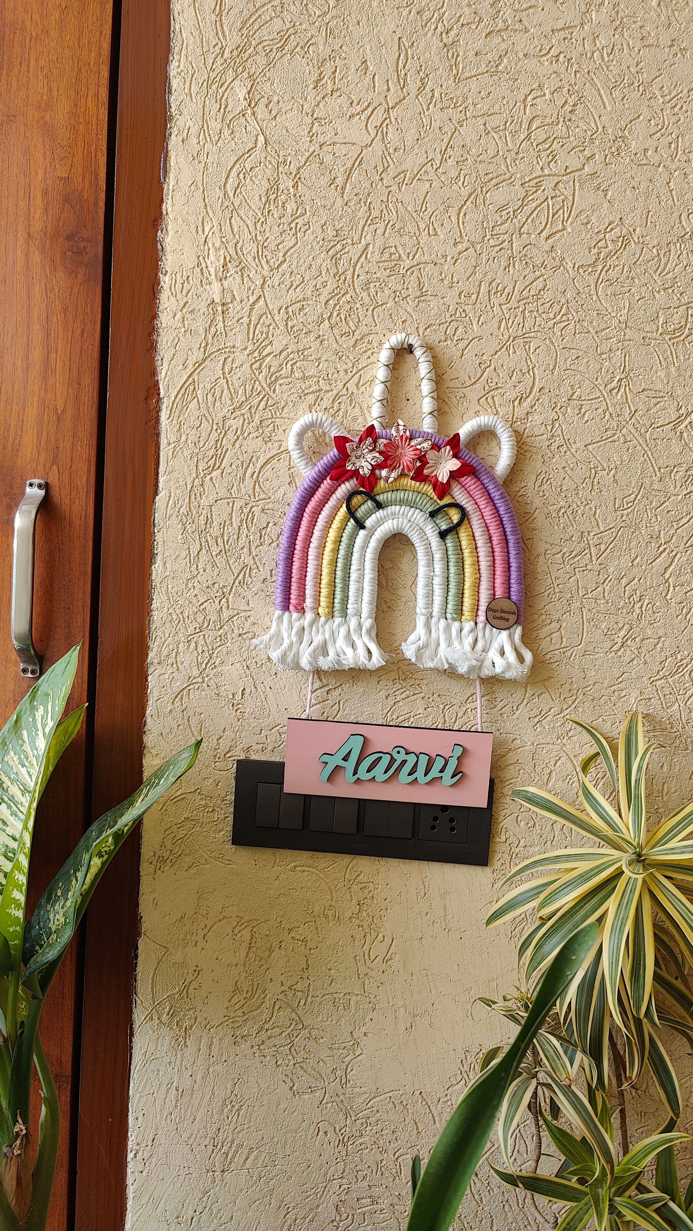 Macrame - Unicorn Nameplate