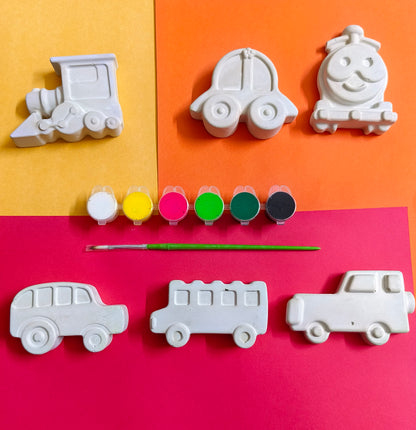 DIY Concrete - Cars Coloring Kit