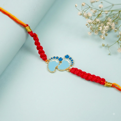 Footstep Macrame Rakhi (for Expecting moms or New Borns)