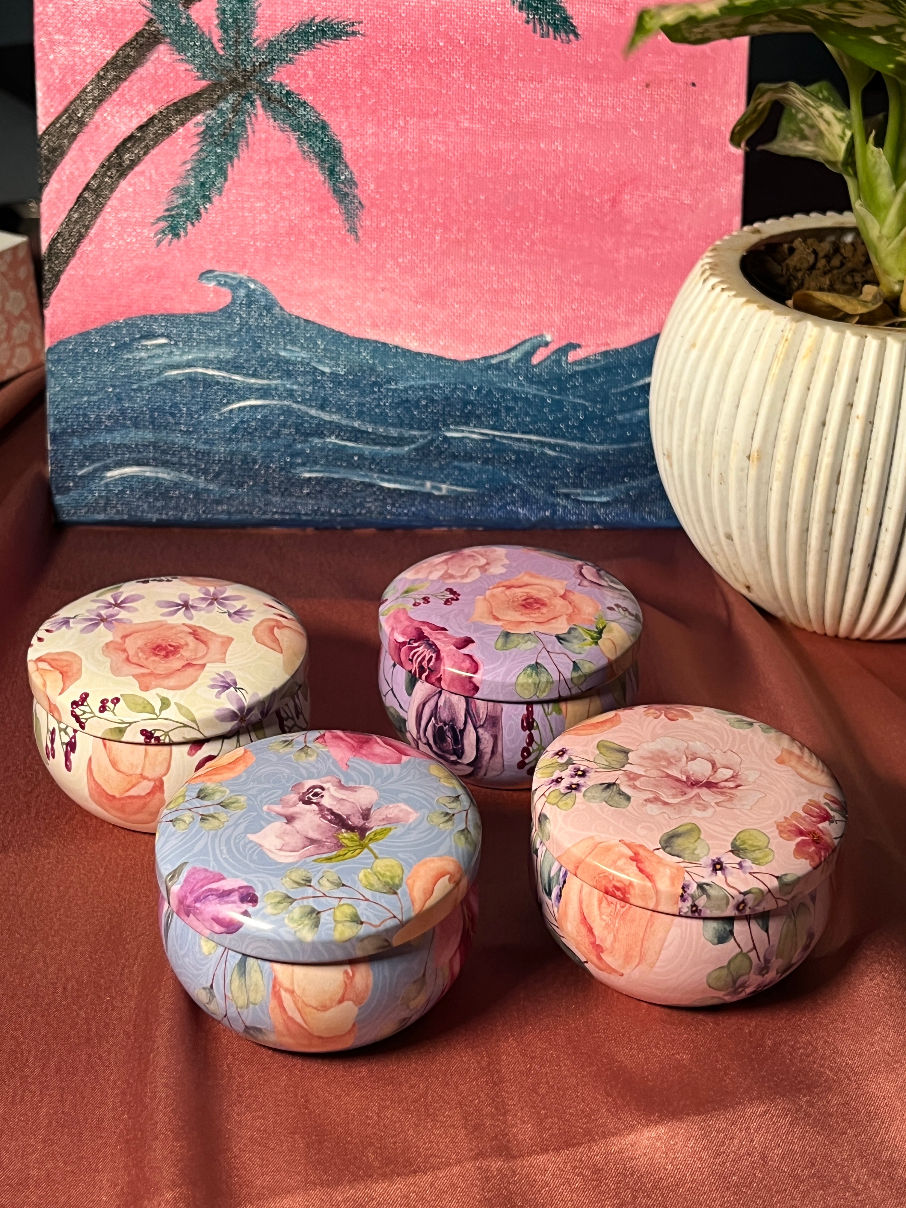 Premium Tin candle Gift - Set of 4