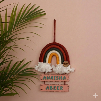 Macrame Nameboard - 5 Layer Mini Rainbow