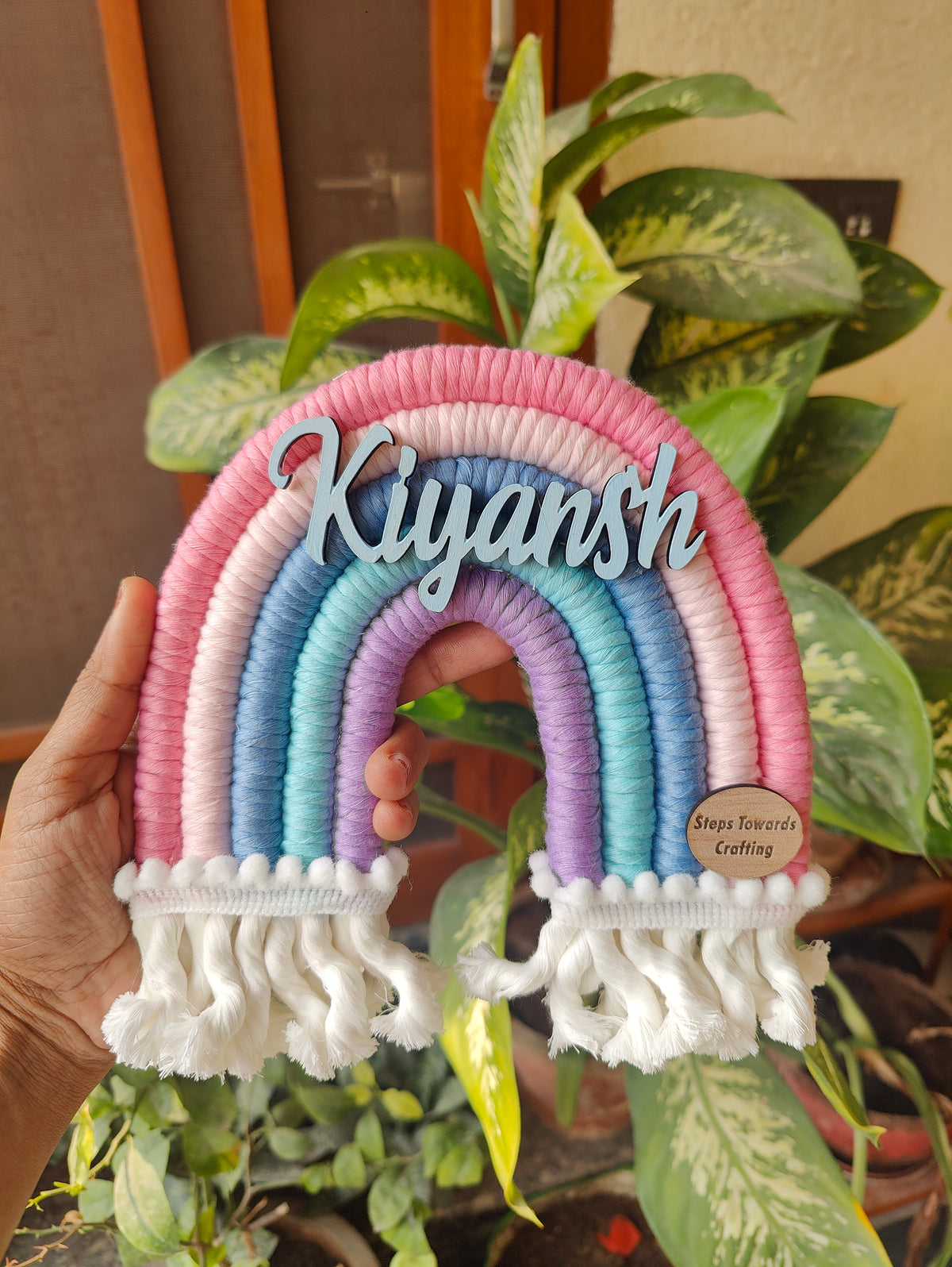 Macrame Nameboard - 5 Layer Mini Rainbow