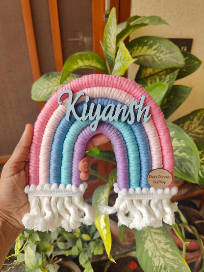 Macrame Nameboard - 5 Layer Mini Rainbow