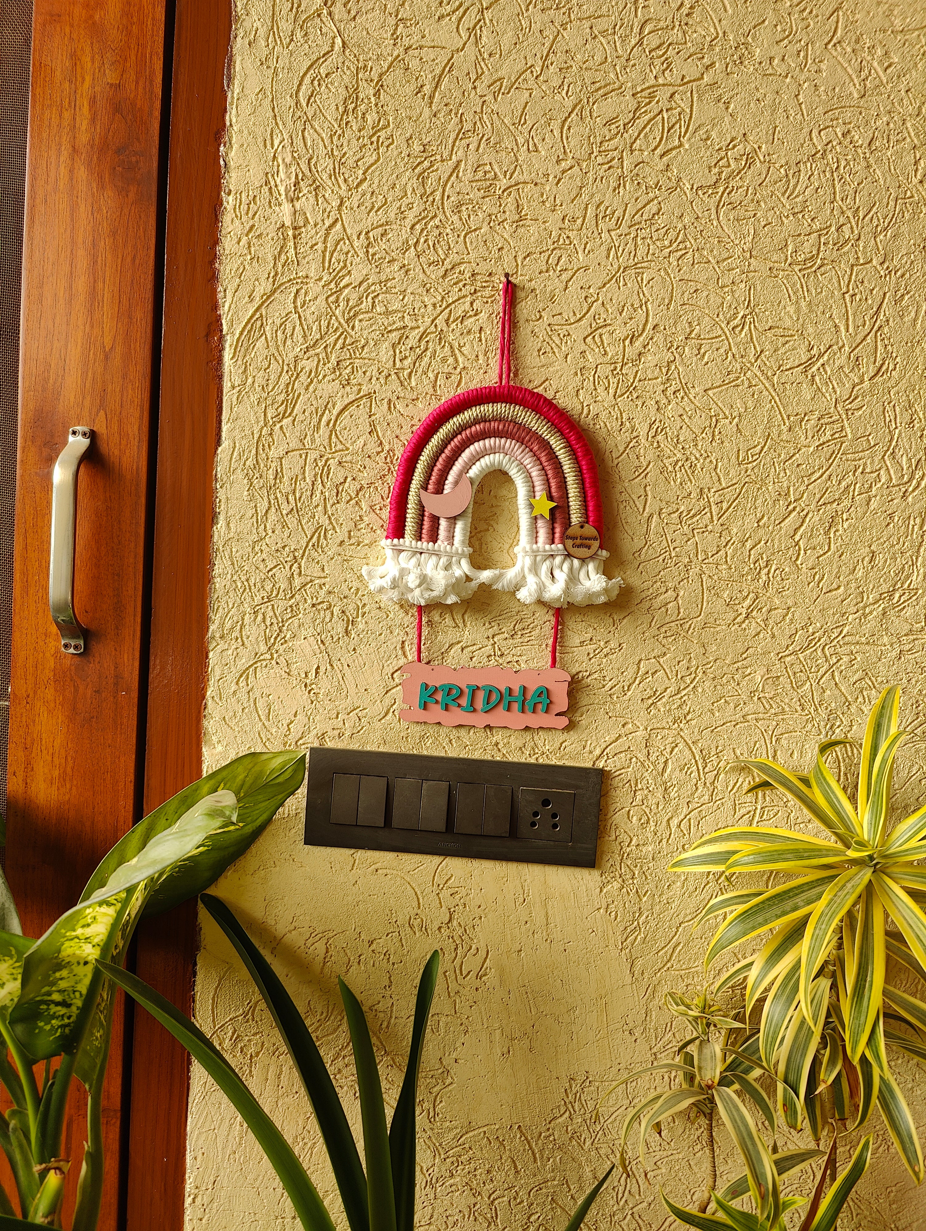 Macrame Nameboard - 5 Layer Mini Rainbow