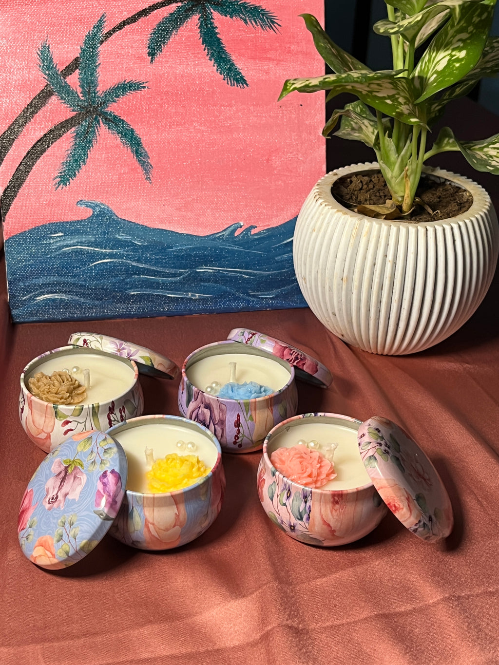 Premium Tin candle Gift - Set of 4