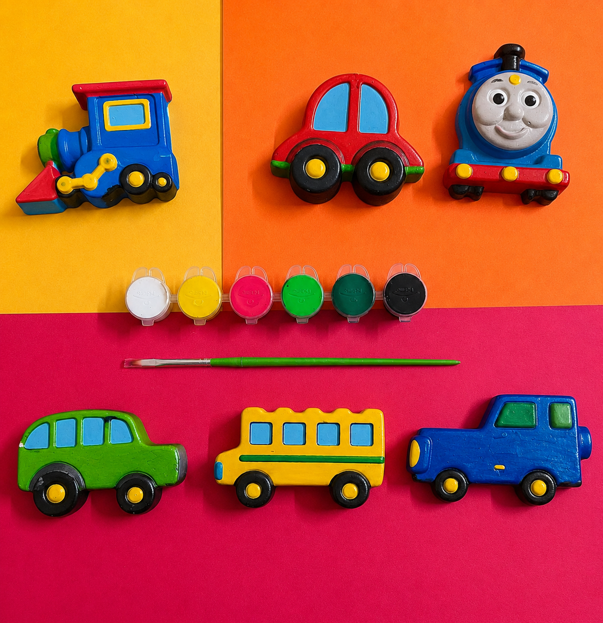 DIY Concrete - Cars Coloring Kit