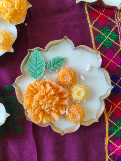 Kamal Urli Marigold Design - Medium (4.5 inch) Single