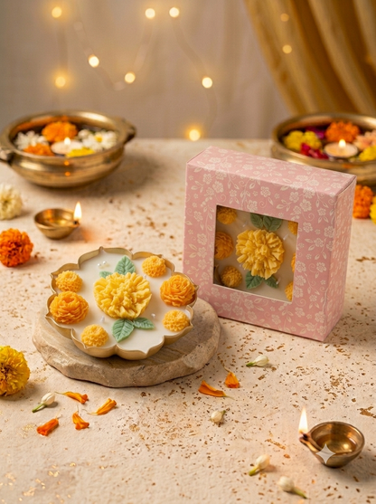 Kamal Urli Marigold Design - Large (5.5 Inch)