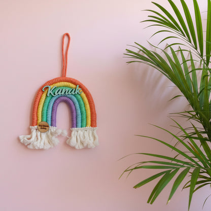 Macrame Nameboard - 5 Layer Mini Rainbow