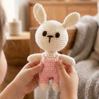 Pink Crochet Bunny