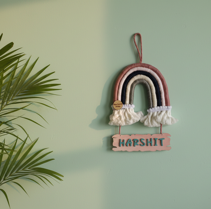 Macrame Nameboard - 5 Layer Mini Rainbow