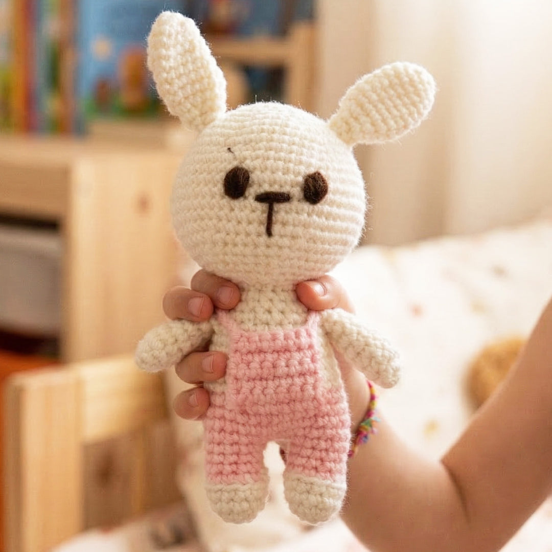 Pink Crochet Bunny