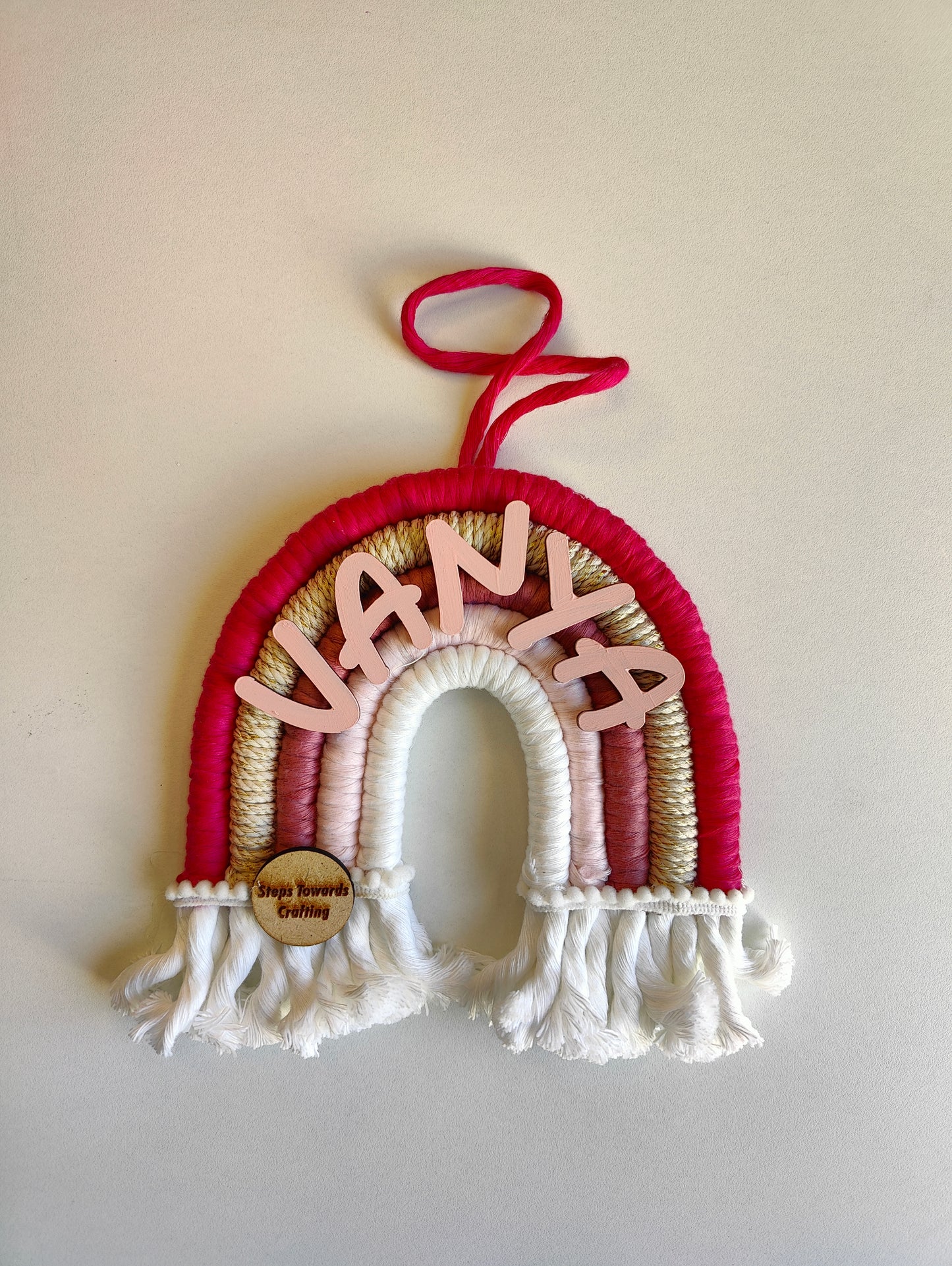 Macrame Nameboard - 5 Layer Mini Rainbow