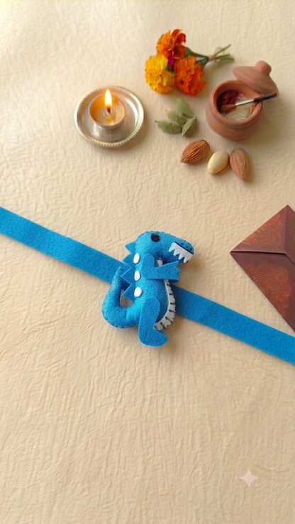 Felt - T-Rex Dinosaur Rakhi for kids