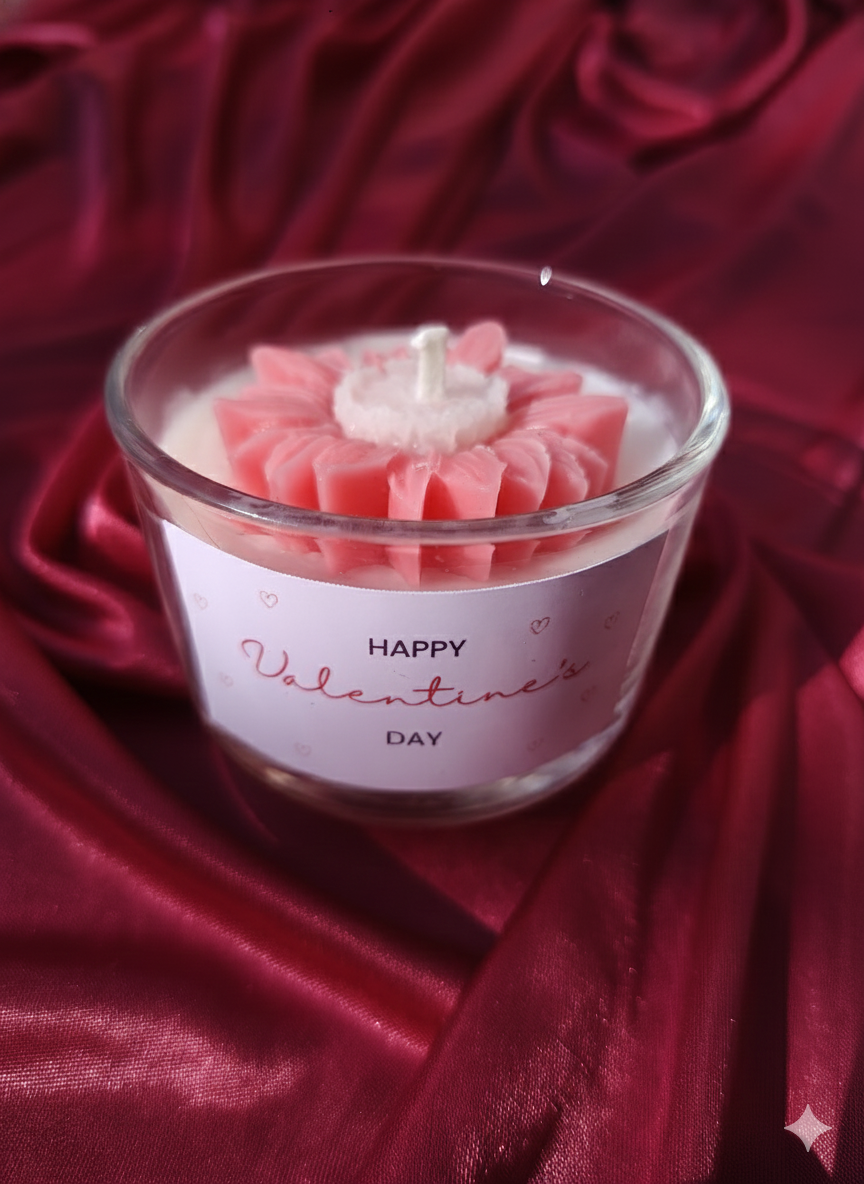 Happy Valentine's Day - Sunflower Jar Candle
