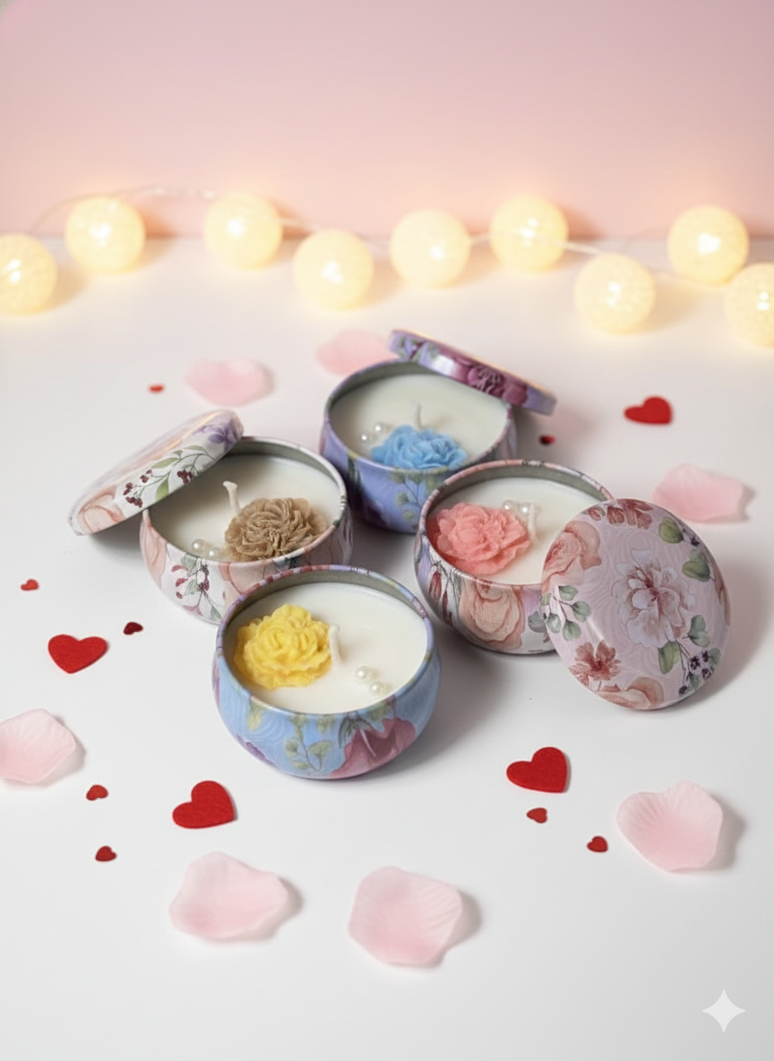 Premium Tin candle Gift - Set of 4