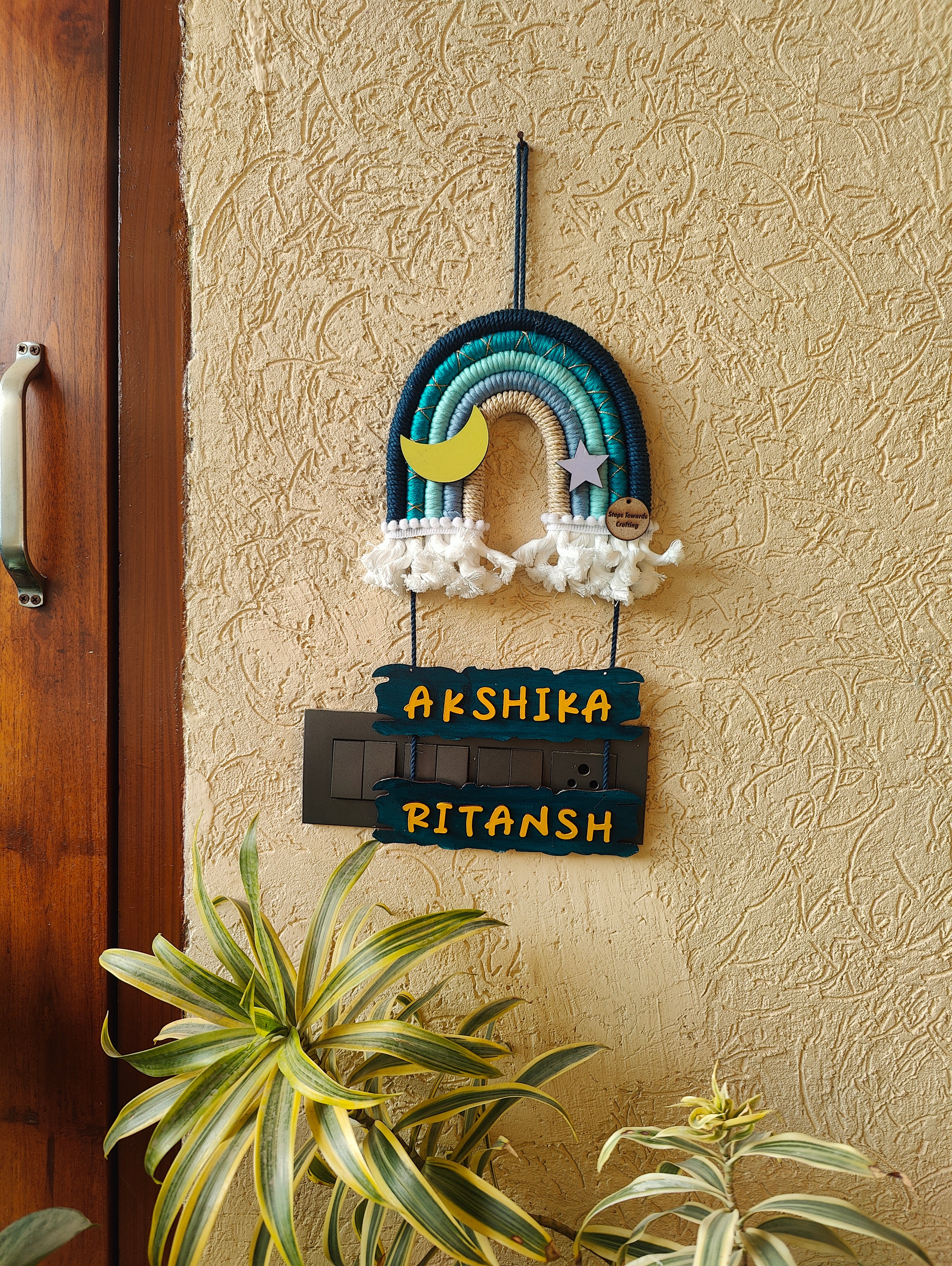 Macrame Nameboard - 5 Layer Mini Rainbow