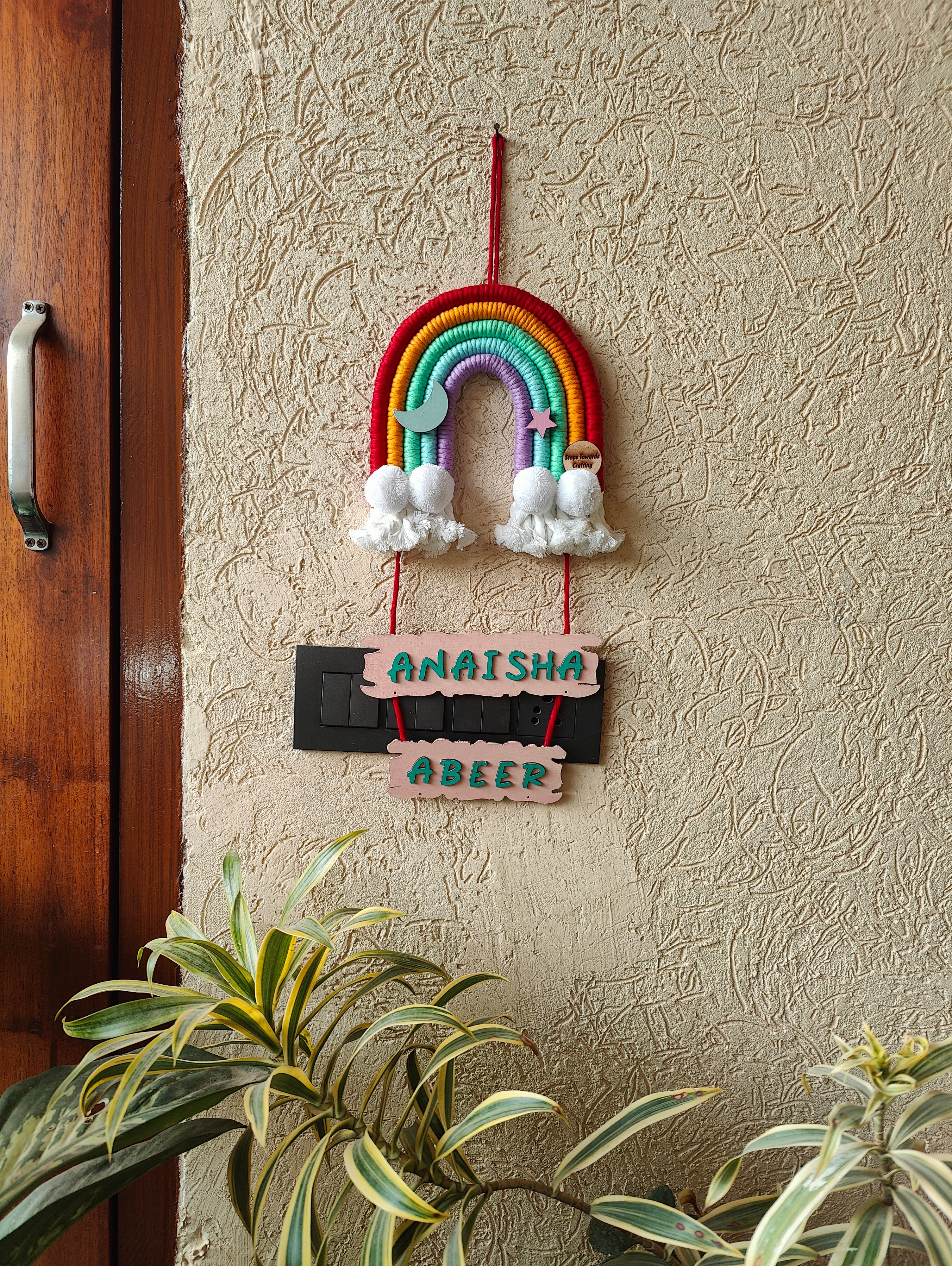 Macrame Nameboard - 5 Layer Mini Rainbow