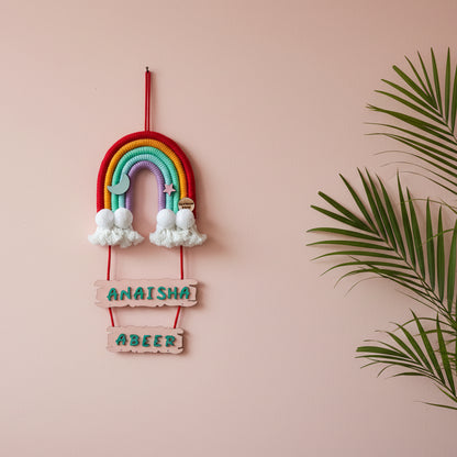Macrame Nameboard - 5 Layer Mini Rainbow