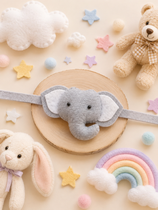 Felt - Elephant Face Rakhi for kids