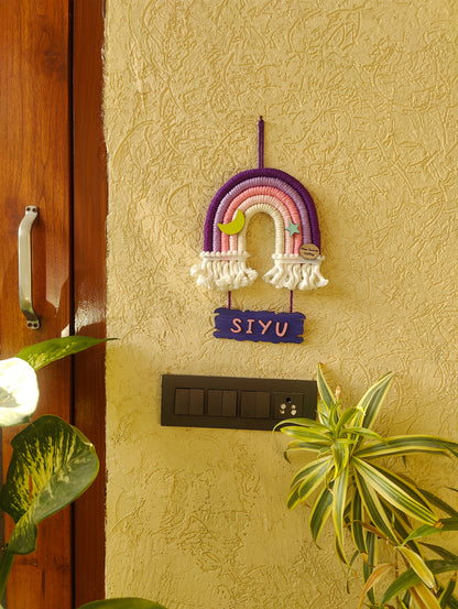 Macrame Nameboard - 5 Layer Mini Rainbow